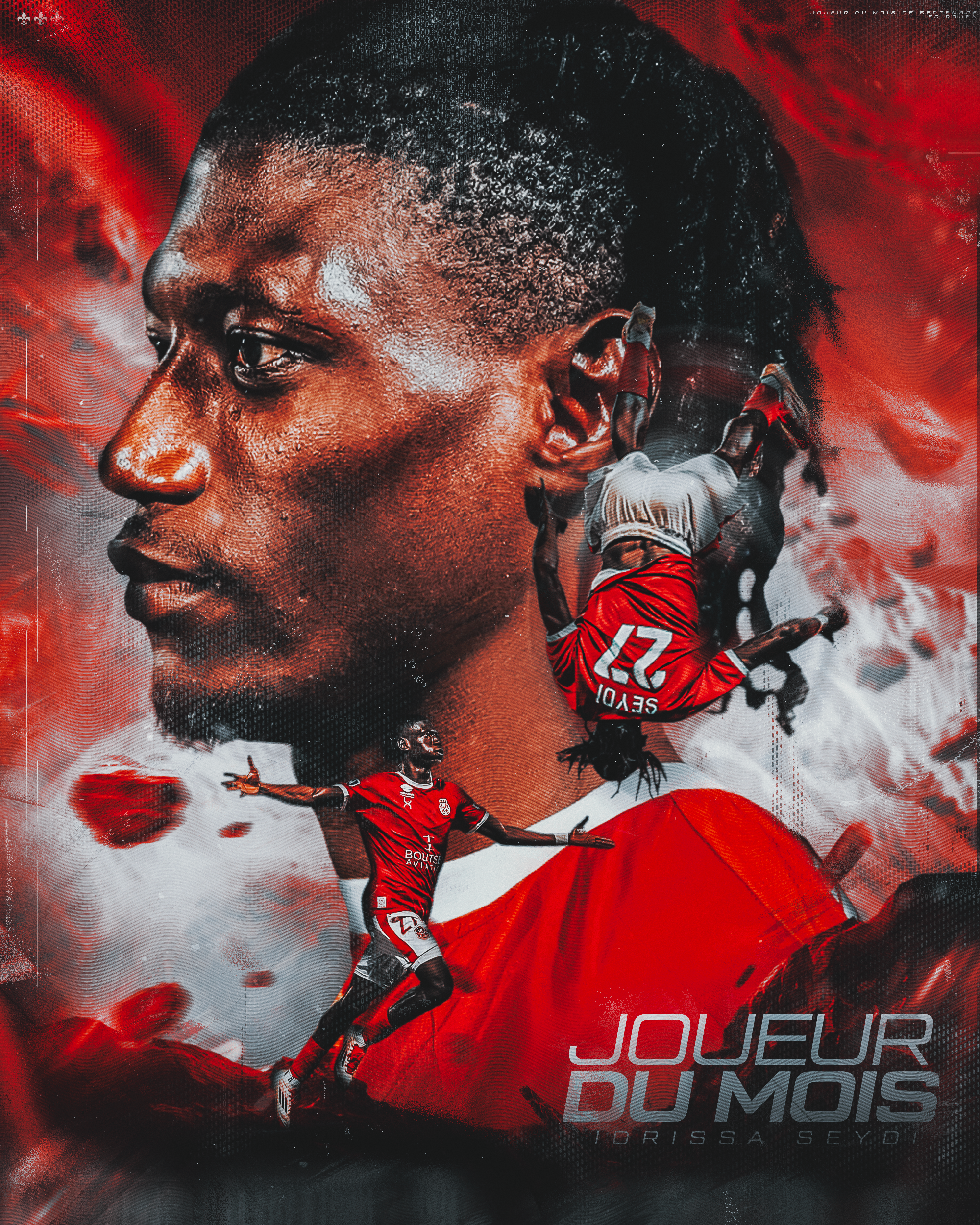 Création visuelle Joueur du mois Idrissa Seydi